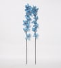 Blue Polyester Glittering Forsythia Artificial Flowers