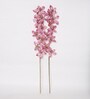 Pink Polyester Glitterin Forsythia Artificial Flowers