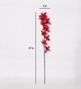 Red Polyester Glittering Forsythia Artificial Flowers