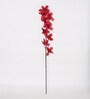 Red Polyester Glittering Forsythia Artificial Flowers
