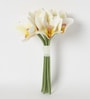 White Polyester Radiant Orchid Artificial Flowers