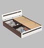 Pollo King Size Bed in Wenge & White Finish with Box Storage