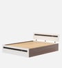 Pollo Queen Size Bed with Storage in Wenge & White Finish