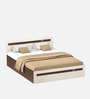 Pollo Queen Size Bed with Storage in Wenge & White Finish