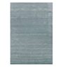 Grey Solid Wool 5 ft x 8 ft Hand Woven Carpet