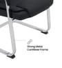 Polo High Back Leatherette Cantilever Chair In Black Finish