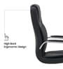 Polo High Back Leatherette Cantilever Chair In Black Finish