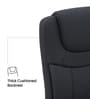 Polo High Back Leatherette Cantilever Chair In Black Finish