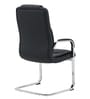 Polo High Back Leatherette Cantilever Chair In Black Finish
