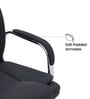 Polo High Back Leatherette Cantilever Chair In Black Finish