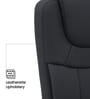 Polo High Back Leatherette Cantilever Chair In Black Finish