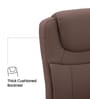 Polo High Back Leatherette Visitor Chair In Brown Finish