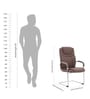Polo High Back Leatherette Visitor Chair In Brown Finish