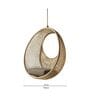 Polo Wicker Outdoor Swing In Camel Skin Finish