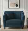 Polon Fabric 1 Seater Sofa in Cool Blue Color