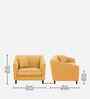 Polon Fabric 1 Seater Sofa In Corn Yellow Color