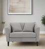 Polon Fabric 1 Seater Sofa In Light Grey Colour