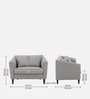 Polon Fabric 1 Seater Sofa In Light Grey Colour