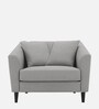 Polon Fabric 1 Seater Sofa In Light Grey Colour