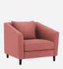 Polon Fabric 1 Seater Sofa in Salmon Pink Color
