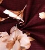 Brown Floral 300 TC Poly Cotton 1 Single Bedhseet with 1 Pillow Cover