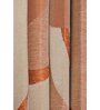 Peach Polycotton Blackout 7 Feet Eyelet Curtain (Set of 2)