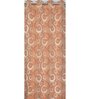Peach Polycotton Blackout 7 Feet Eyelet Curtain (Set of 2)