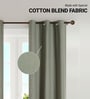 Forest Green Polycotton Blackout Solid Curtains 7 Feet Long Set of 2