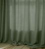 Forest Green Polycotton Blackout Solid Curtains 7 Feet Long Set of 2