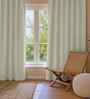 Ivory Polycotton Blackout Solid Curtains 7 Feet Long Set of 2