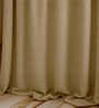 Mineral Yellow Polycotton Blackout Solid Curtains 7 Feet Long Set of 2