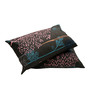 Black Floral 190 TC Poly Cotton Queen Sized Bed Sheets with 2 Pillow Covers