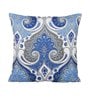 Blue Polycotton Ethnic Motif 16x16 inches Cushion Cover (5Pc)