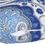 Blue Polycotton Ethnic Motif 16x16 inches Cushion Cover (5Pc)