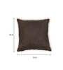 Brown Solid Polyester 16 x 16 Inches Cushion Cover