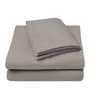 Taupe Solid 220 TC Polyester Queen Sized Bed Sheets with 2 Pillow Covers