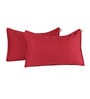 Red Solid 210 TC Cotton Blend (Set of 4) Double Bed Bedding Sets
