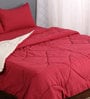 Red Solid 210 TC Cotton Blend (Set of 4) Double Bed Bedding Sets