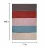 Multicolor Striped Polyester 6 ft x 9 ft Hand Woven Dhurrie