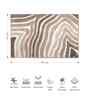 Begie Polyester Abstract 60x40 cm Bath Mat