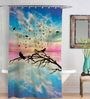 Multicolour Abstract Pattern Polyester Shower Curtains