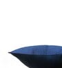 Blue Solid Polyester 12 x 12 Inches Cushion Cover