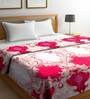 Pink Polyester 230 GSM Double Bed  AC Room Blanket