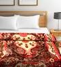 Red Polyester 600 GSM Double Bed AC Room Blanket