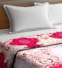 Pink Polyester 230 GSM Double Bed  AC Room Blanket