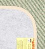 Green Polyester Foldable Anti Skid 5 ft x 1.6 ft Yoga Mat