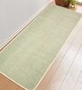 Green Polyester Foldable Anti Skid 5 ft x 1.6 ft Yoga Mat
