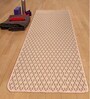 Pink Polyester Foldable Anti Skid Geometric 5 ft x 2 ft Yoga Mat