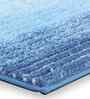 Aqua Polyester Geometric 60x40 cm Bath Mat