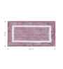Purple Polyester Geometric 60x40 cm Bath Mat